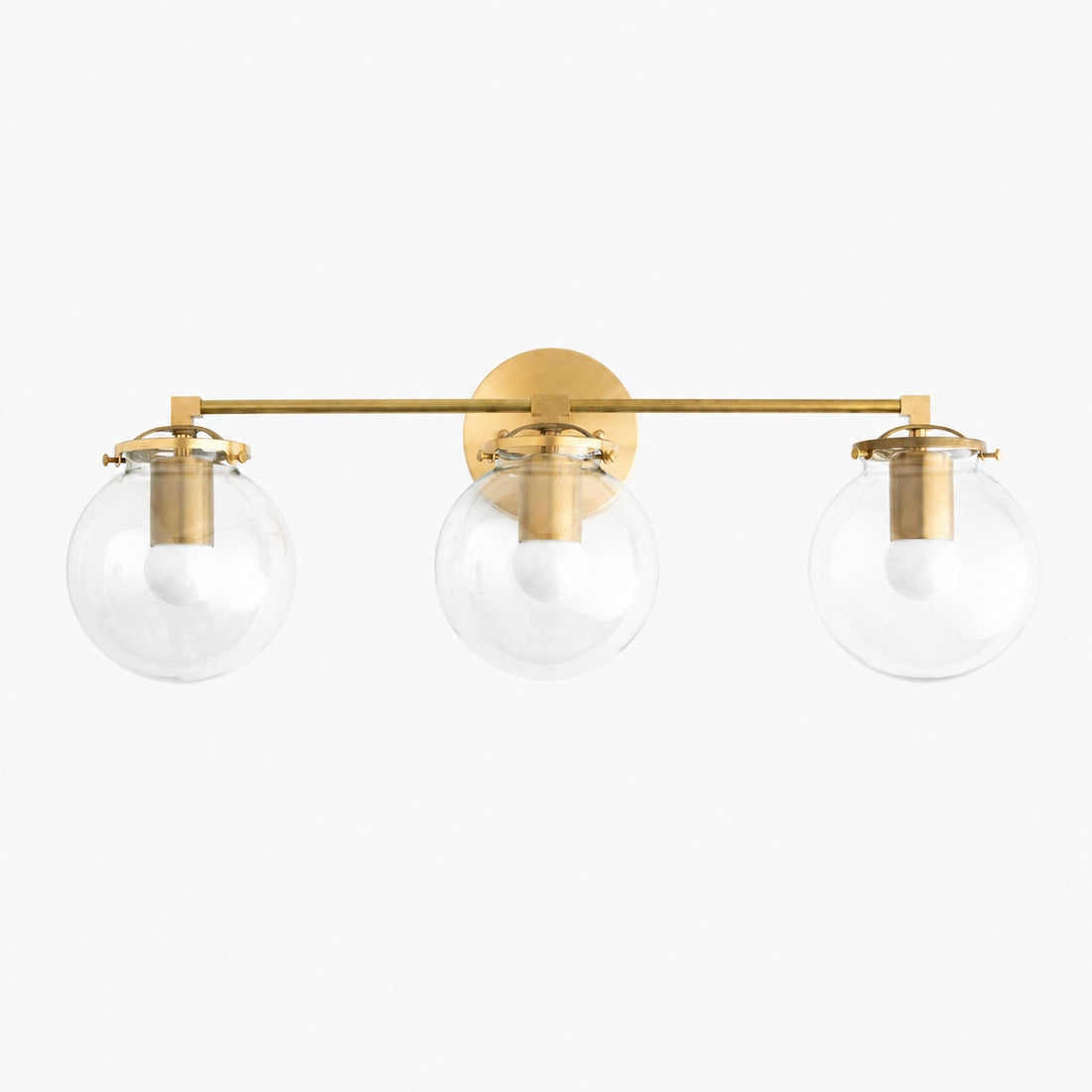 Glorica Glass 3 Shade Globe Vanity Light - Soft Bathroom Light Fixture