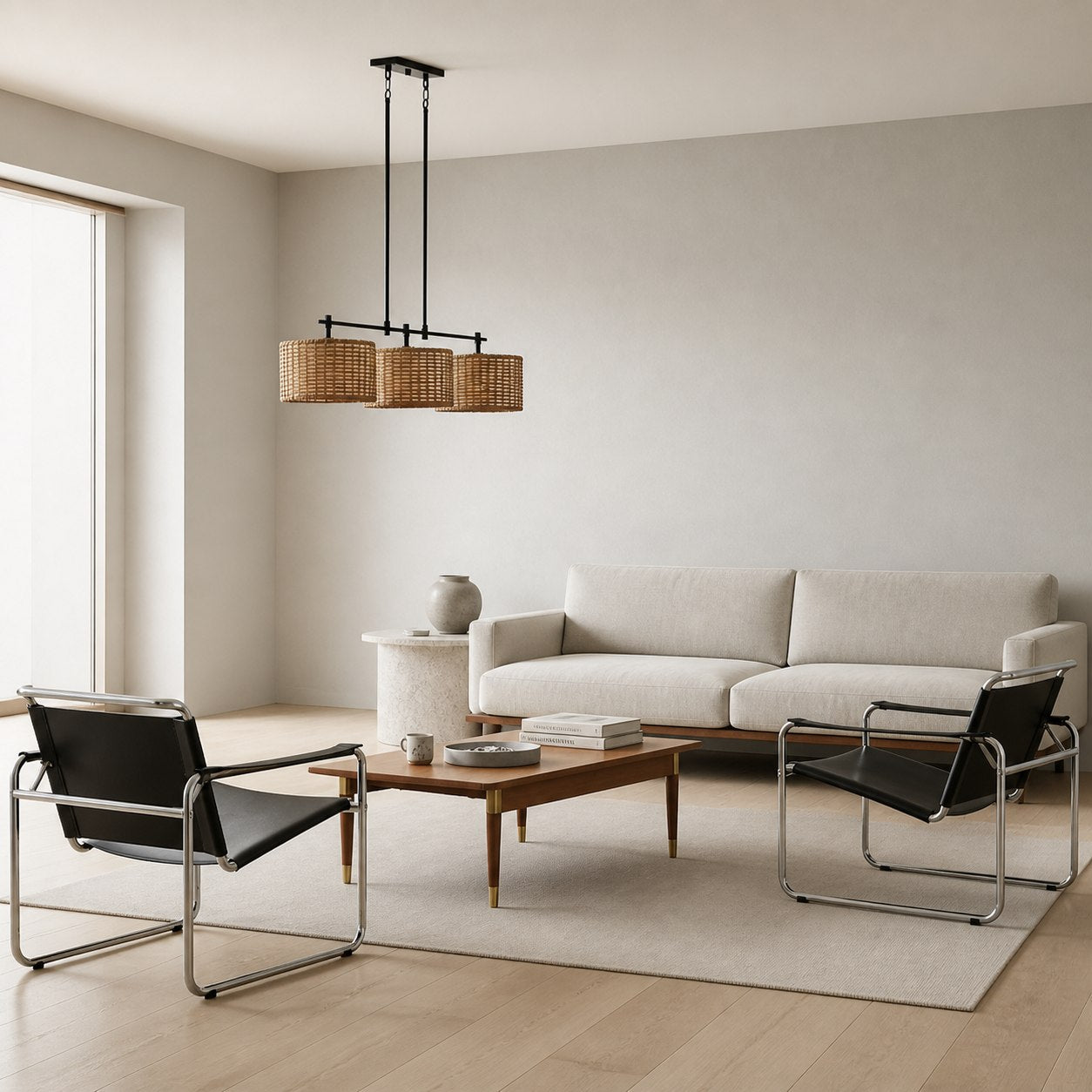Ravelo Rustic Drum Pendant Light with Sculptural Metal Design for Dining and Living Spaces