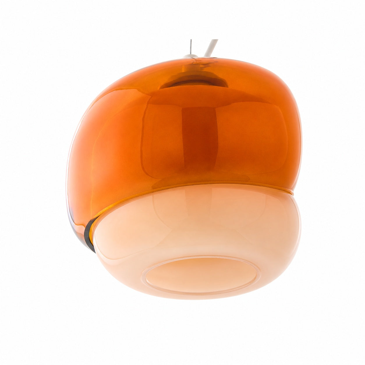 Clinco Modern Mushroom Pendant Light - Colored Glass Hanging Light