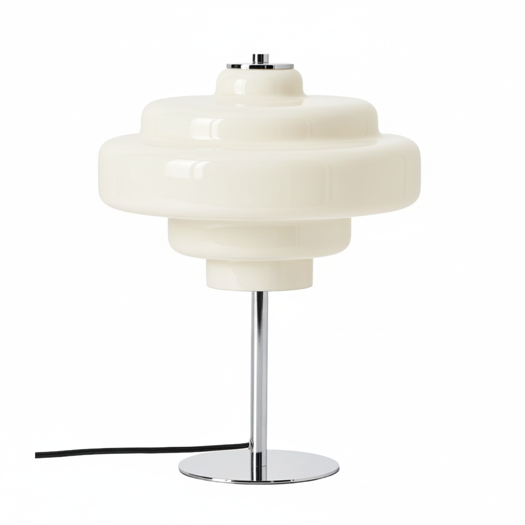 Koloro Tiered Glass Table Lamp – Retro & Contemporary Design for Living Room