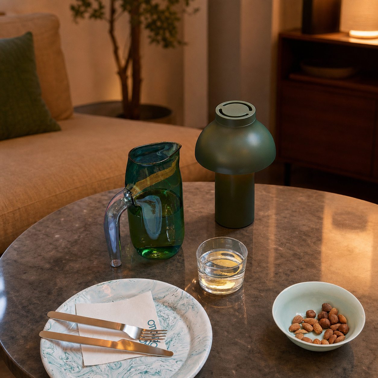 Modern Portable Table Lamp – Minimalist Rechargeable Light for Indoor Outdoor Use