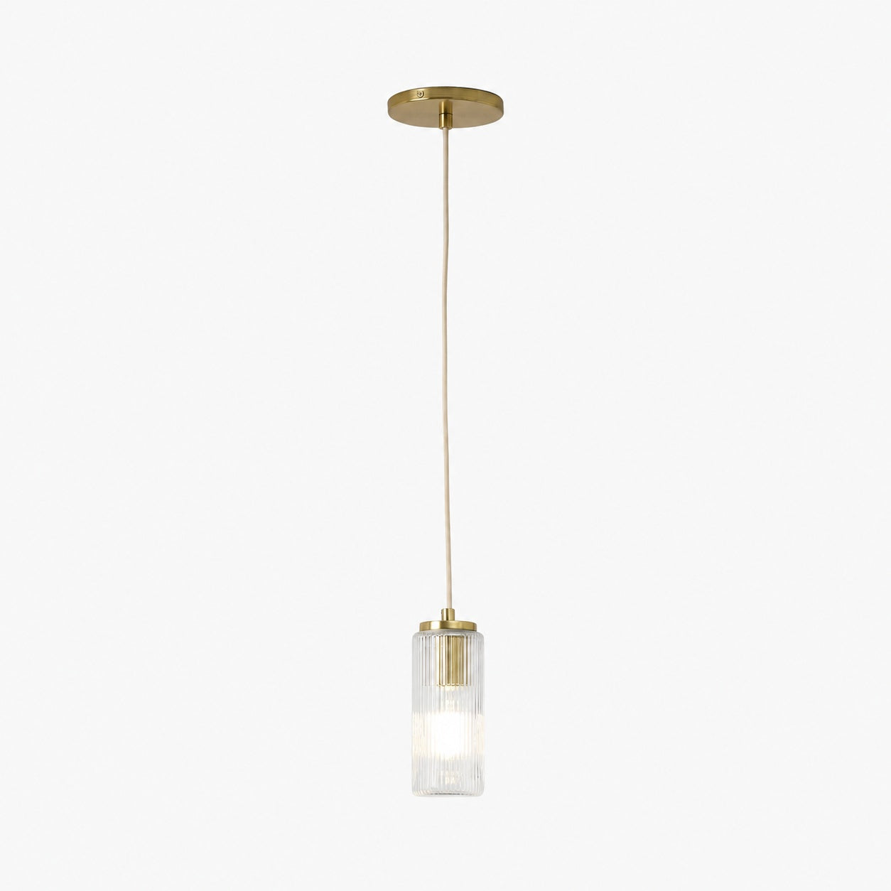 Rivora Fluted Glass Pendant Light – Modern Ribbed Shade