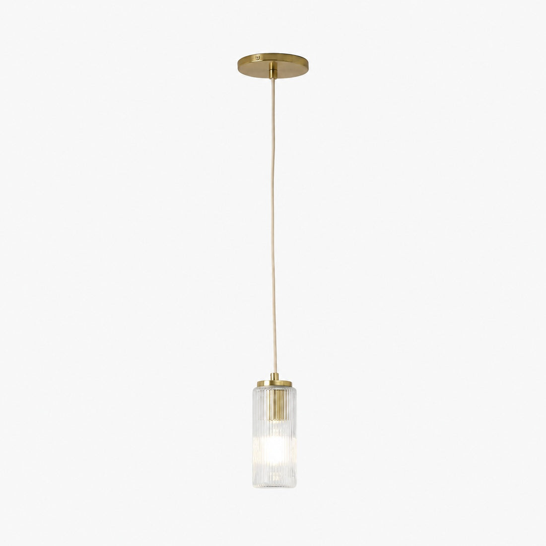 Rivora Fluted Glass Pendant Light – Modern Ribbed Shade