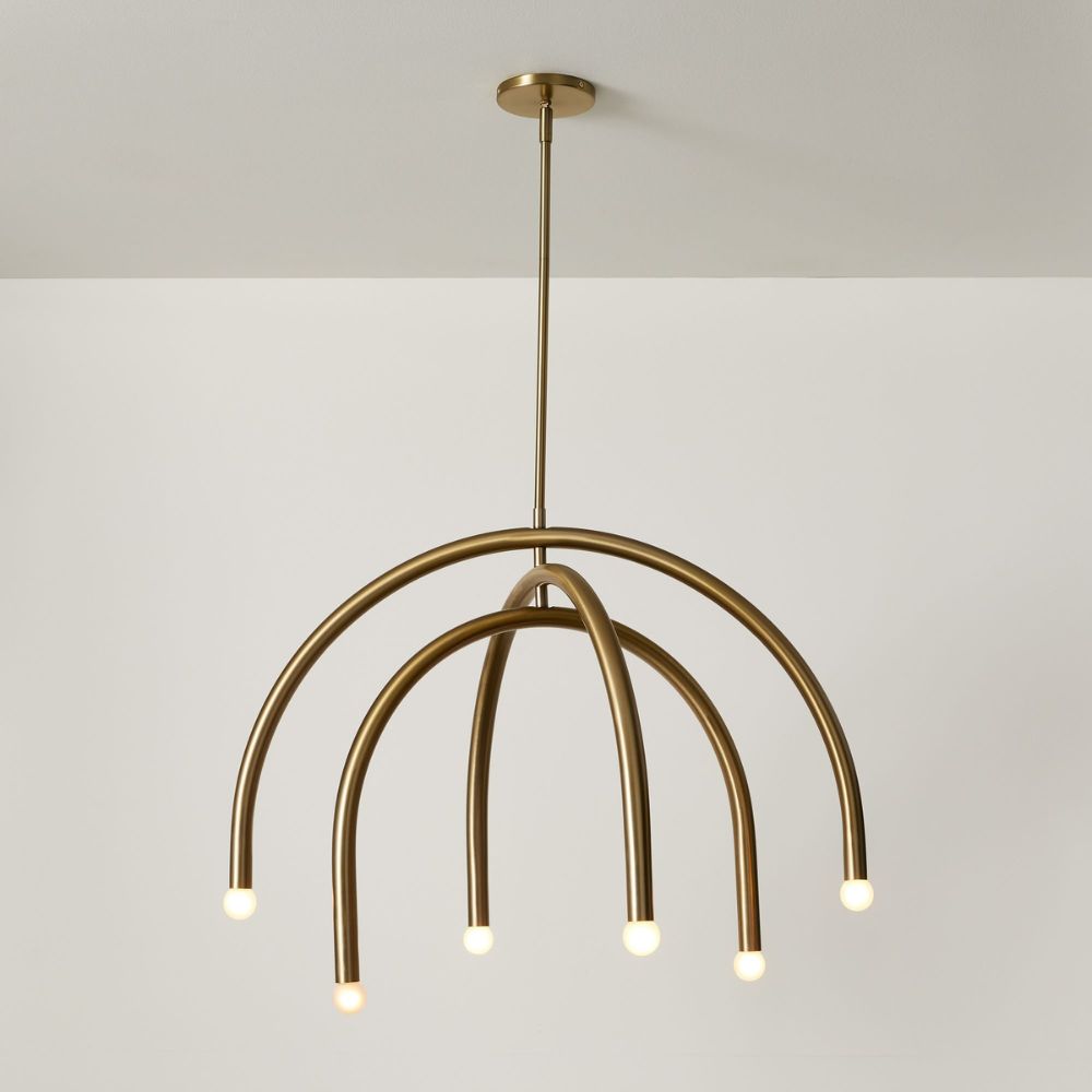 Borvia Arc Chandelier - Simple Modern Rotatable Lamp Arm