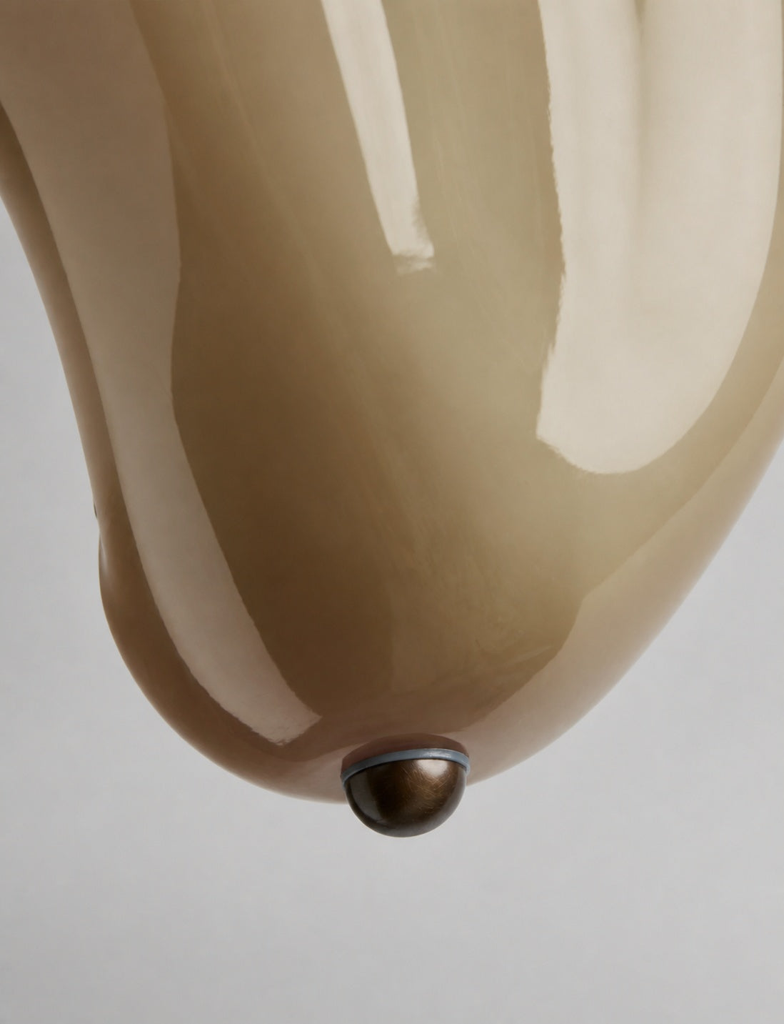 Bellina Radner Pendant Light – Colored Glass Shade with Brass Detail for Modern Spaces