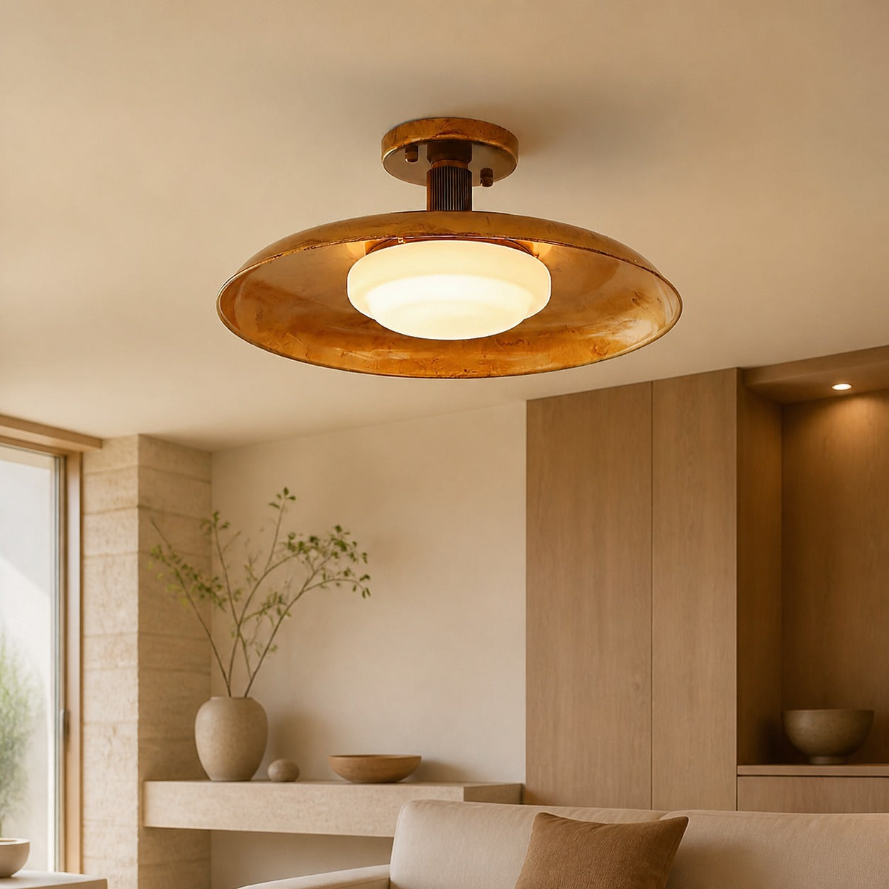 Pot-Lid Style Flat-Panel Ceiling Light