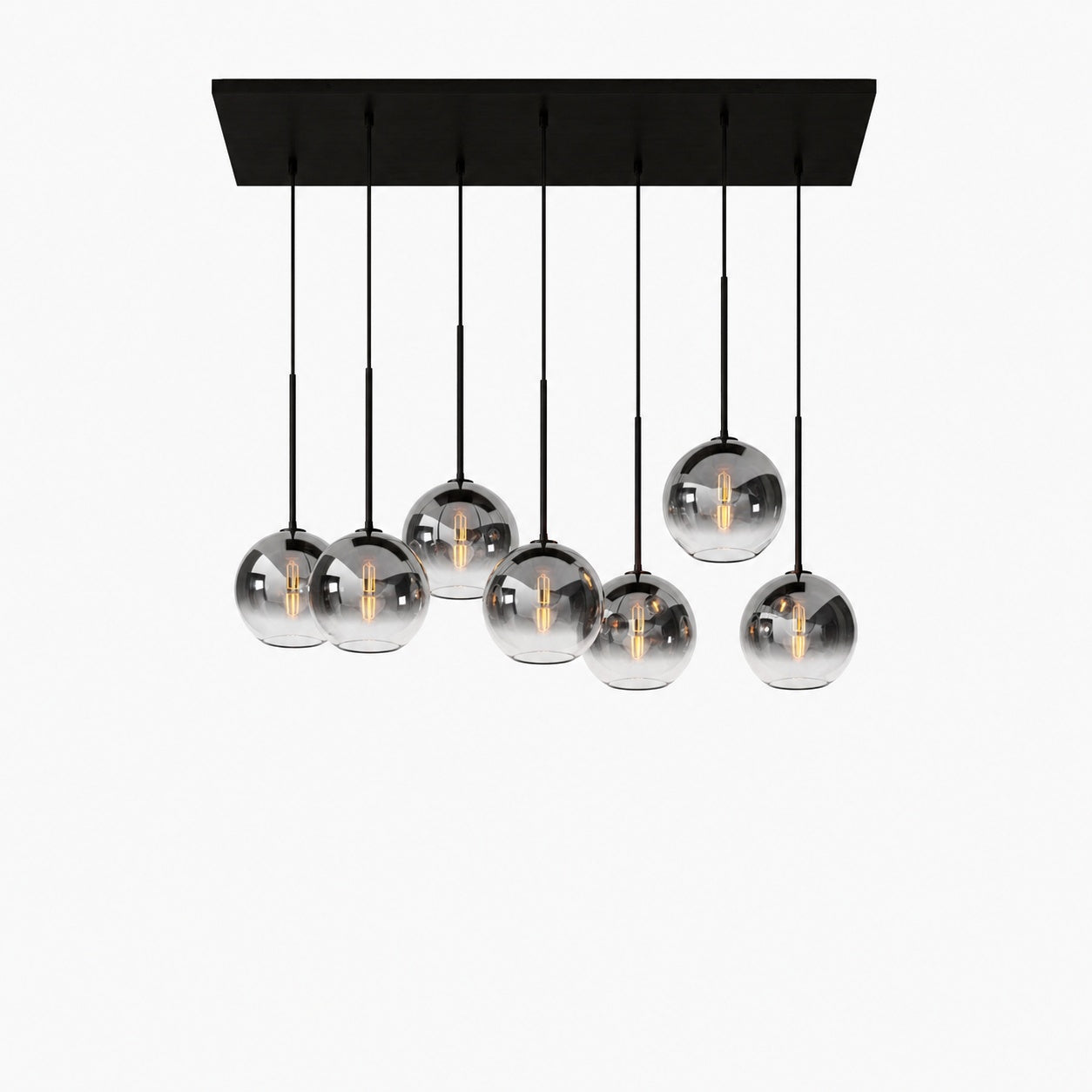 Selvion Elegant 7-Light Globe Chandelier – Glass Pendant Light