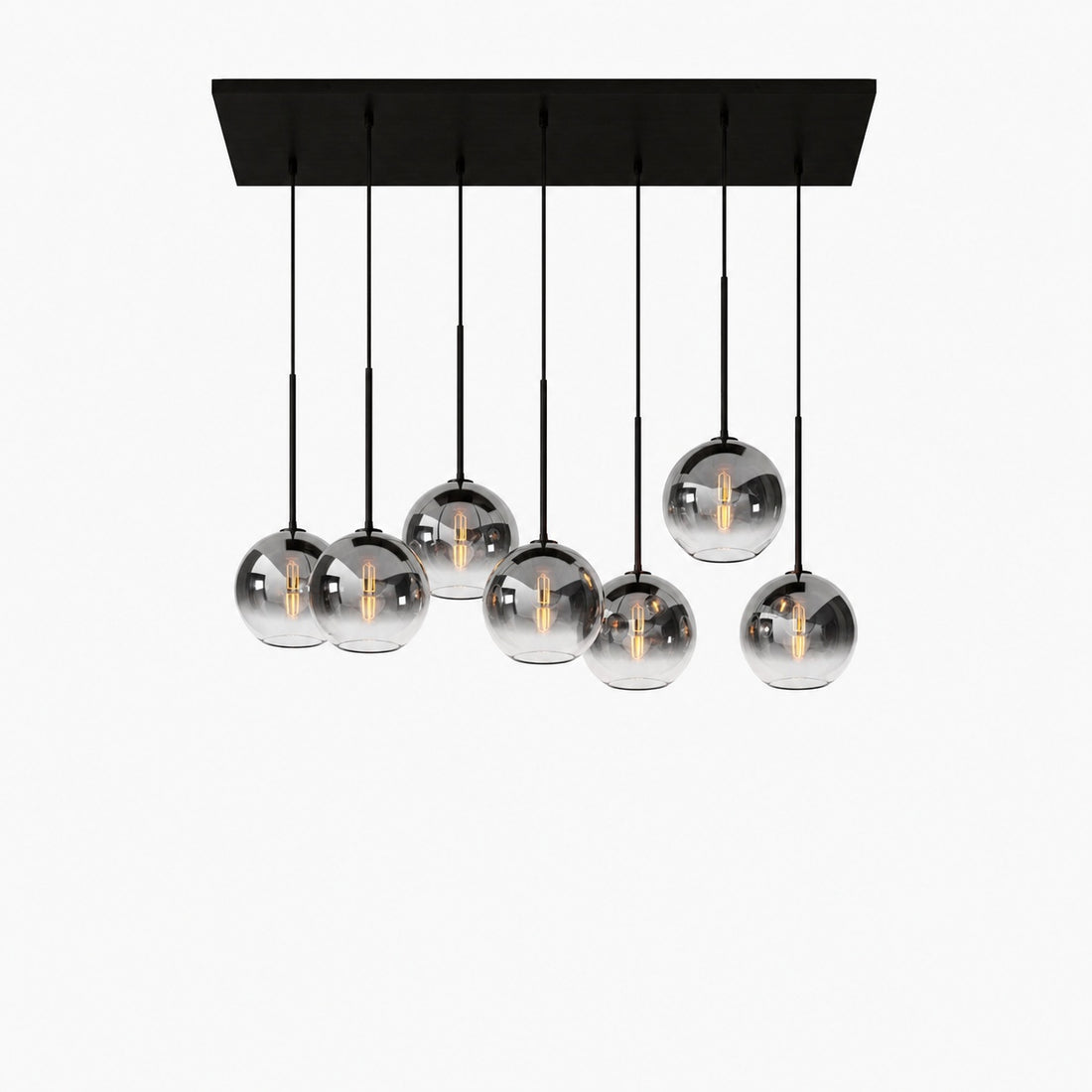 Selvion Elegant 7-Light Globe Chandelier – Glass Pendant Light