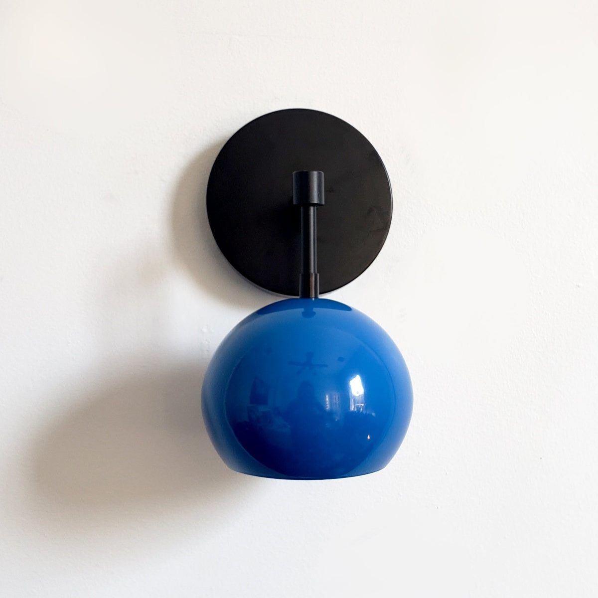 Modern Stylish Navy Globe Accent Wall Sconce