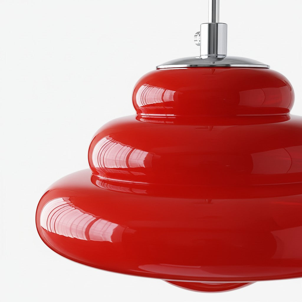 Bomiello Modern Layered Glass Pendant Light - Sculptural Minimal Light for Living Room or Bedroom