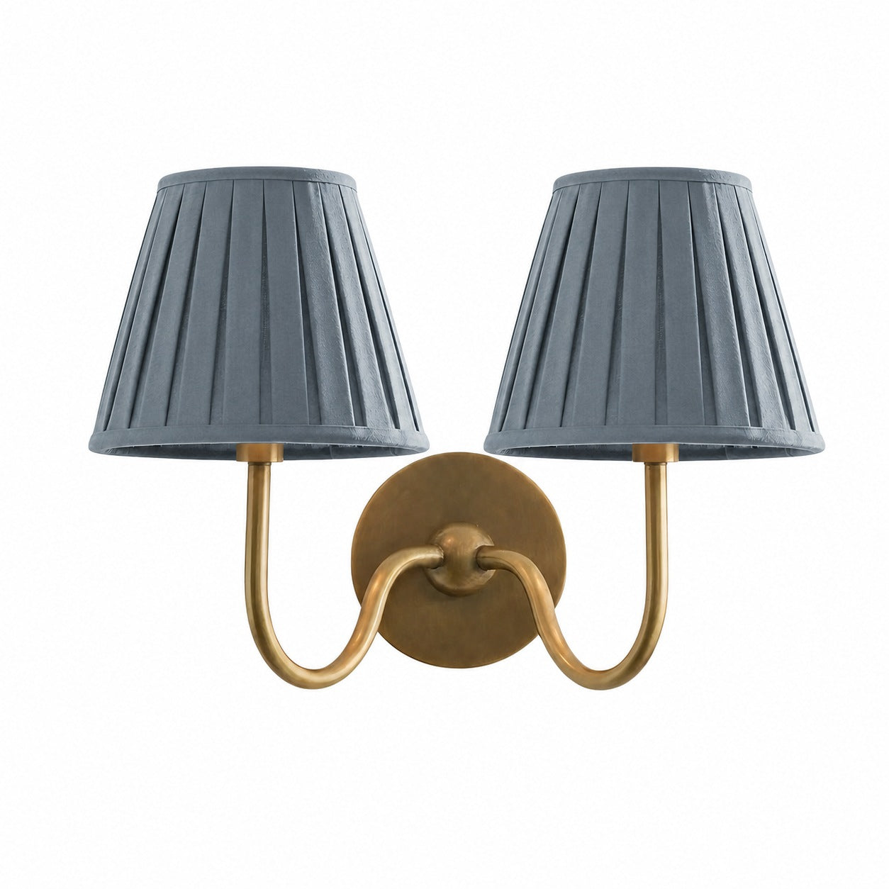Luvora Vintage Pleated Shade Wall Lamp - Modern Brass Linen Wall Lighting