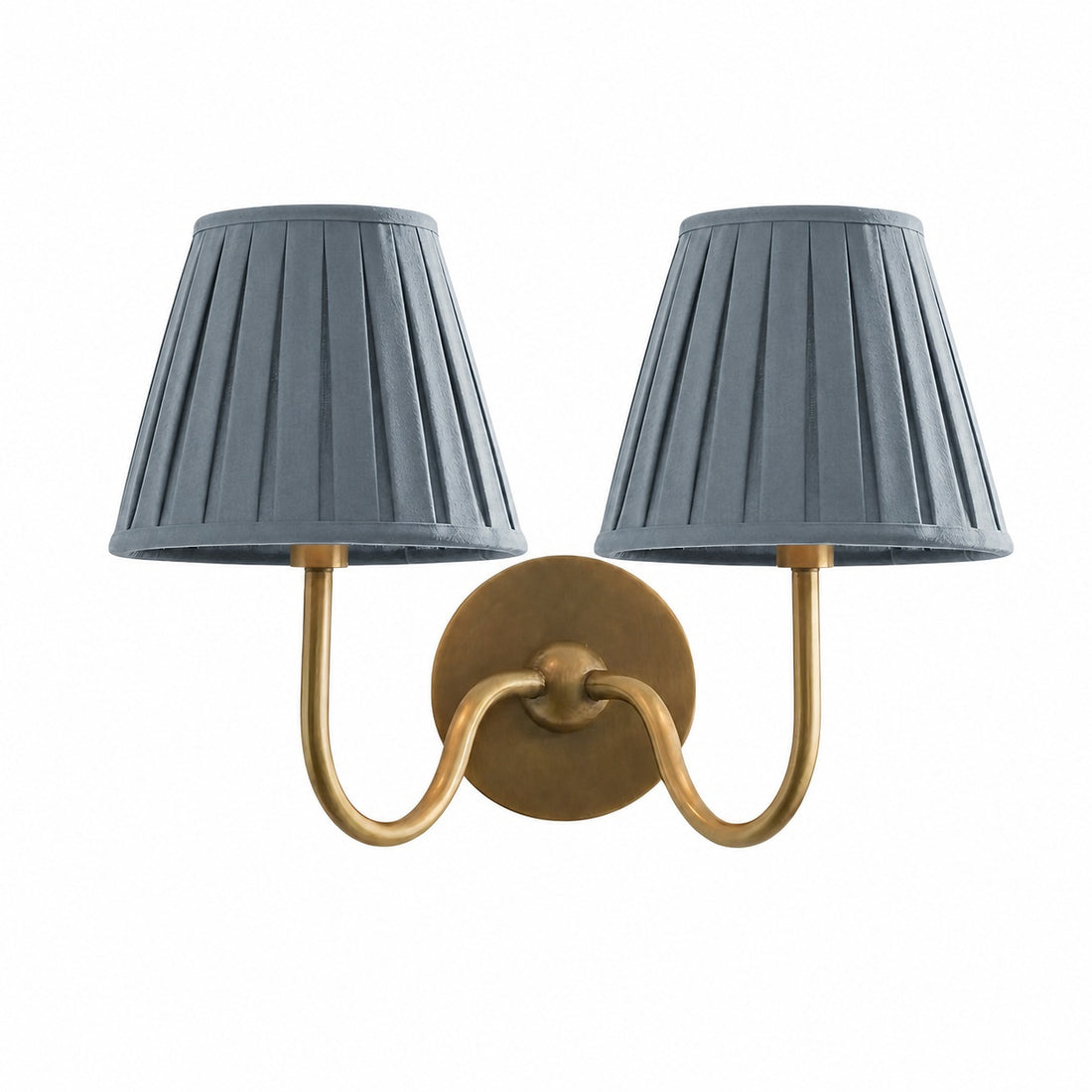 Luvora Vintage Pleated Shade Wall Lamp - Modern Brass Linen Wall Lighting