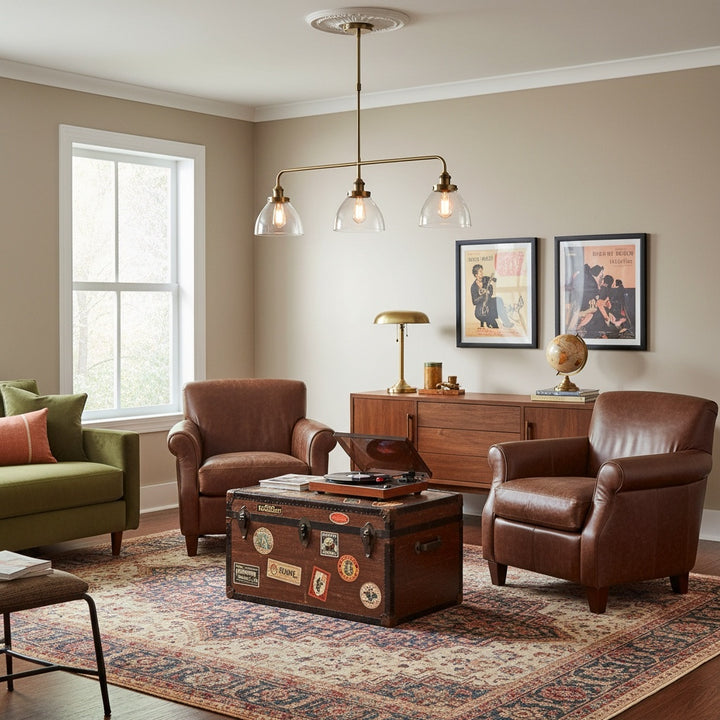 Novera Industrial 3 Light Linear Pendant Light - Modern Metal Style for Kitchen & Dining Room