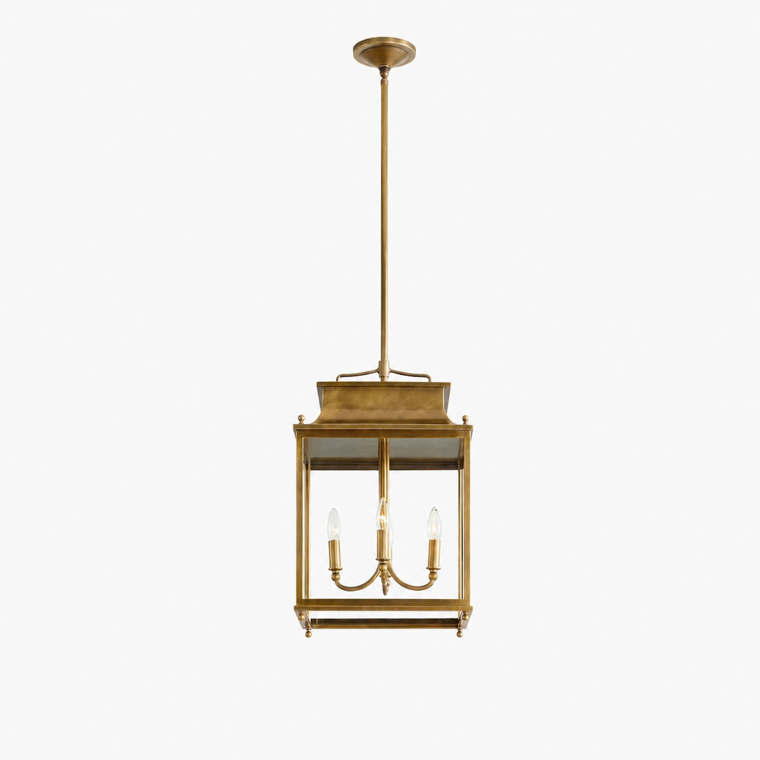 Yolvira Modern Outdoor Lantern Pendant - Metal Hanging Light for Exteriors