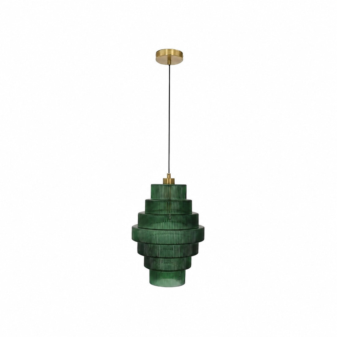 Kaleon Retro Glass Pendant Light - Glass Accents Art Deco Design for Dining and Living Room Ambiance