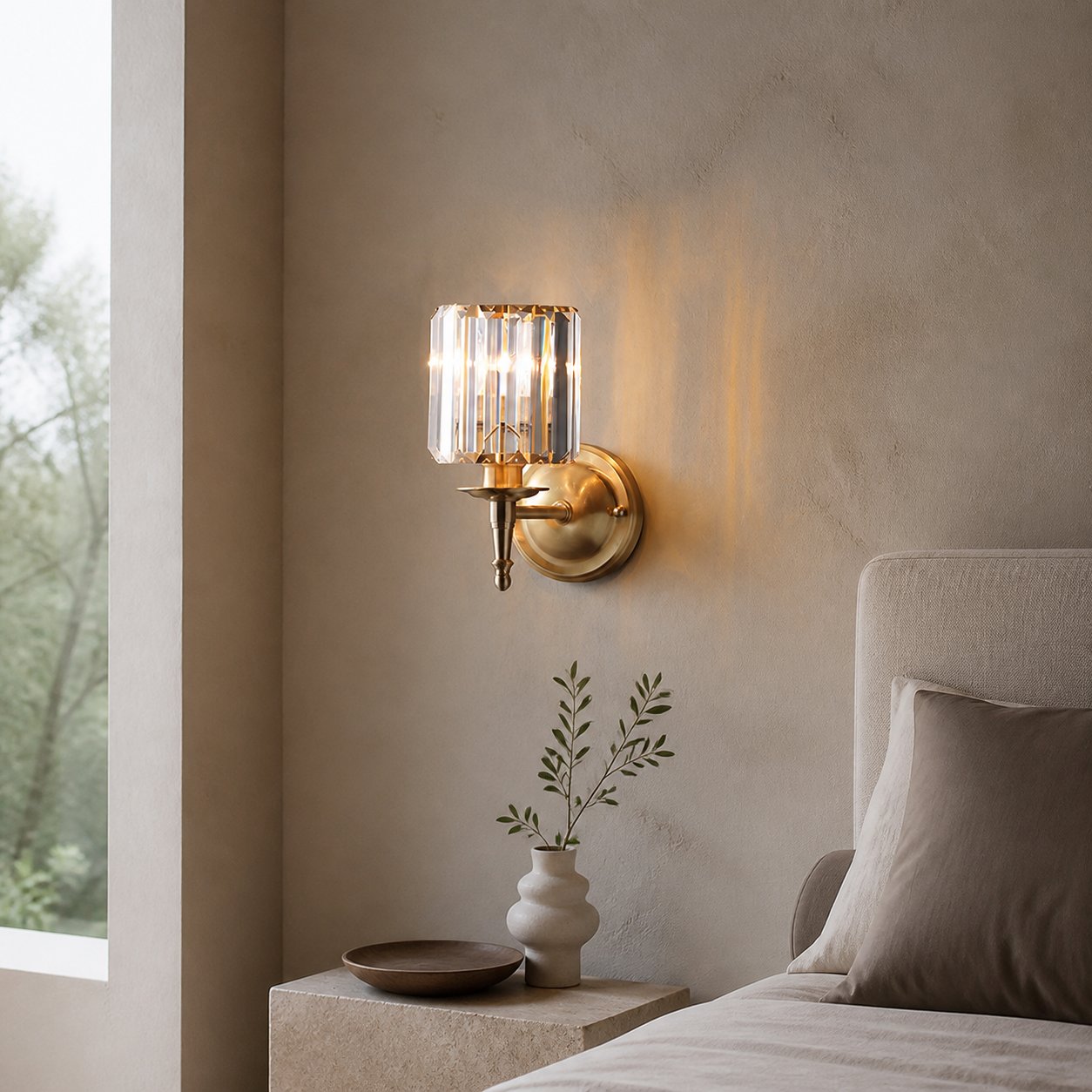 Vintage Luxury Crystal Wall Lamp