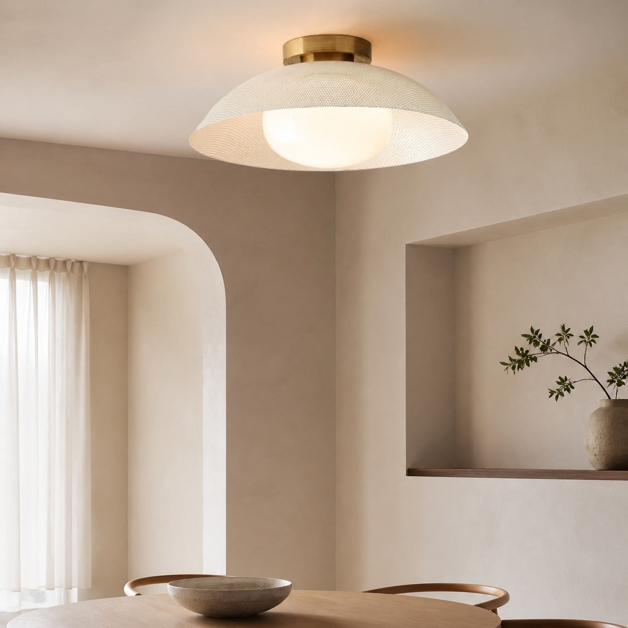 Elorina Flush Mount Glass/Metal Ceiling Light - A Stylish Fixture for Modern Spaces