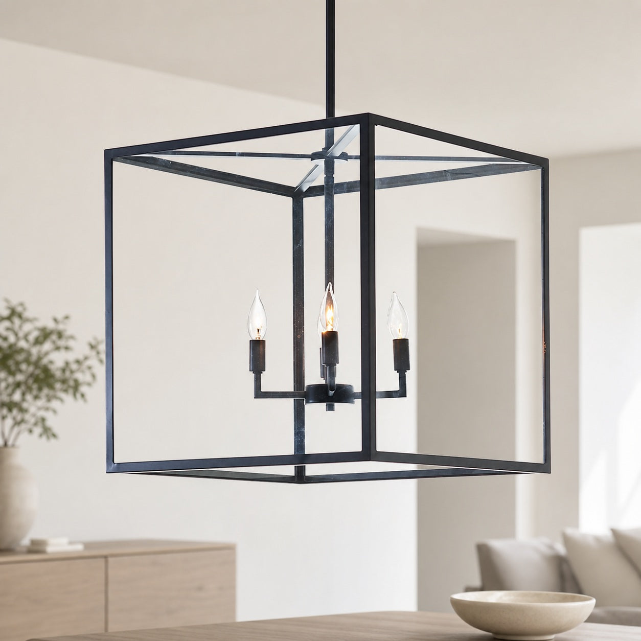 Ferrix Modern Outdoor Lantern Iron Pendant Lamp - Industial Glass Lighting Design