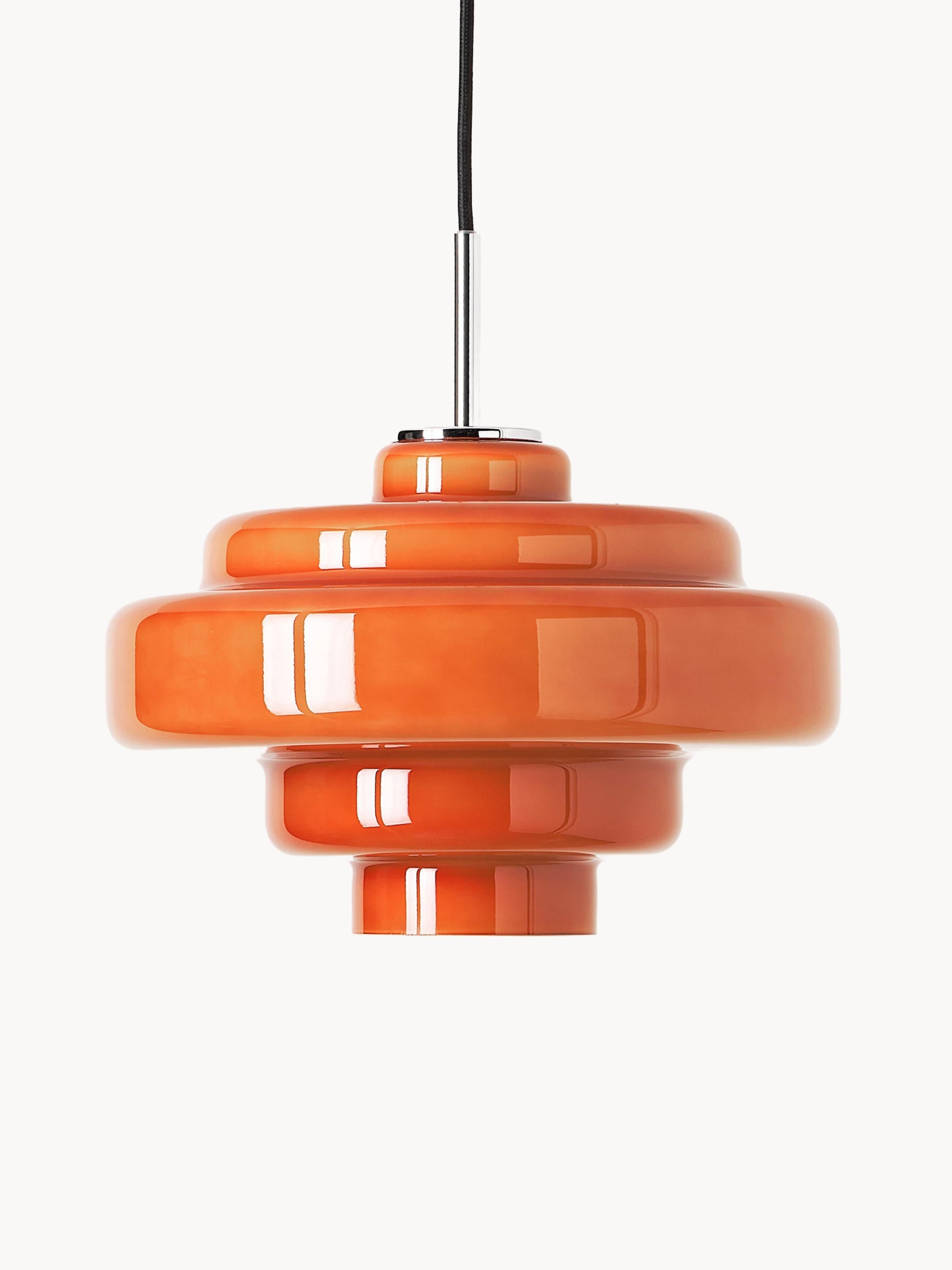 Koloro Elegant Retro Glass Pendant Light – Adjustable Length for Living Room & Hallway