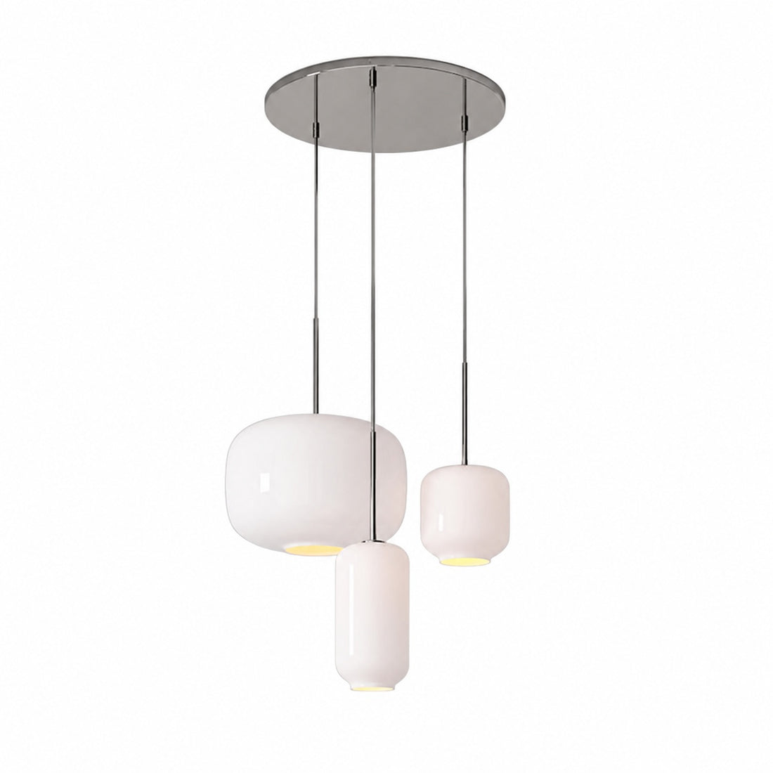 Lumivelle Pebble Glass Chandelier - 3-Light Modern Pendant Style