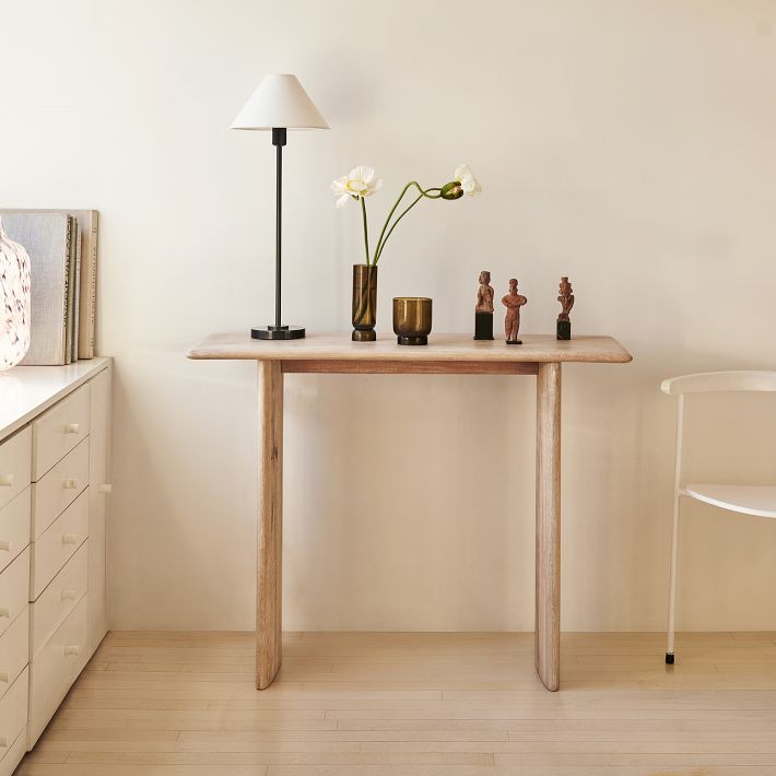 Diora Table & Floor Lamps - Linen Shade Modern Linear Style Sophisticated Accent