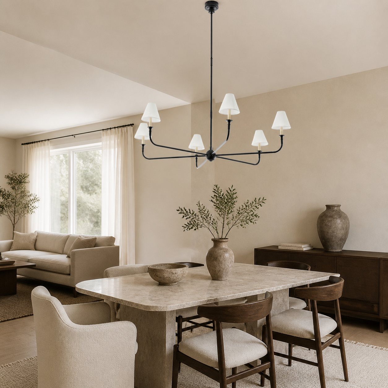 Piaf Grande Modern Industrial Metal Chandelier