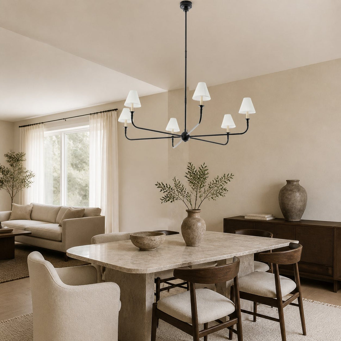 Piaf Grande Modern Industrial Metal Chandelier