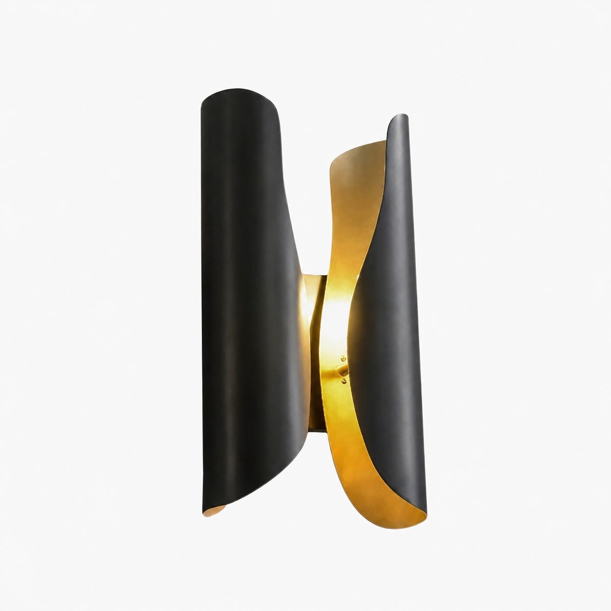 Auregon Artistic Sculptural Wall Sconce – Abstract Coiled Metal Wall Light for Hallway or Living Room