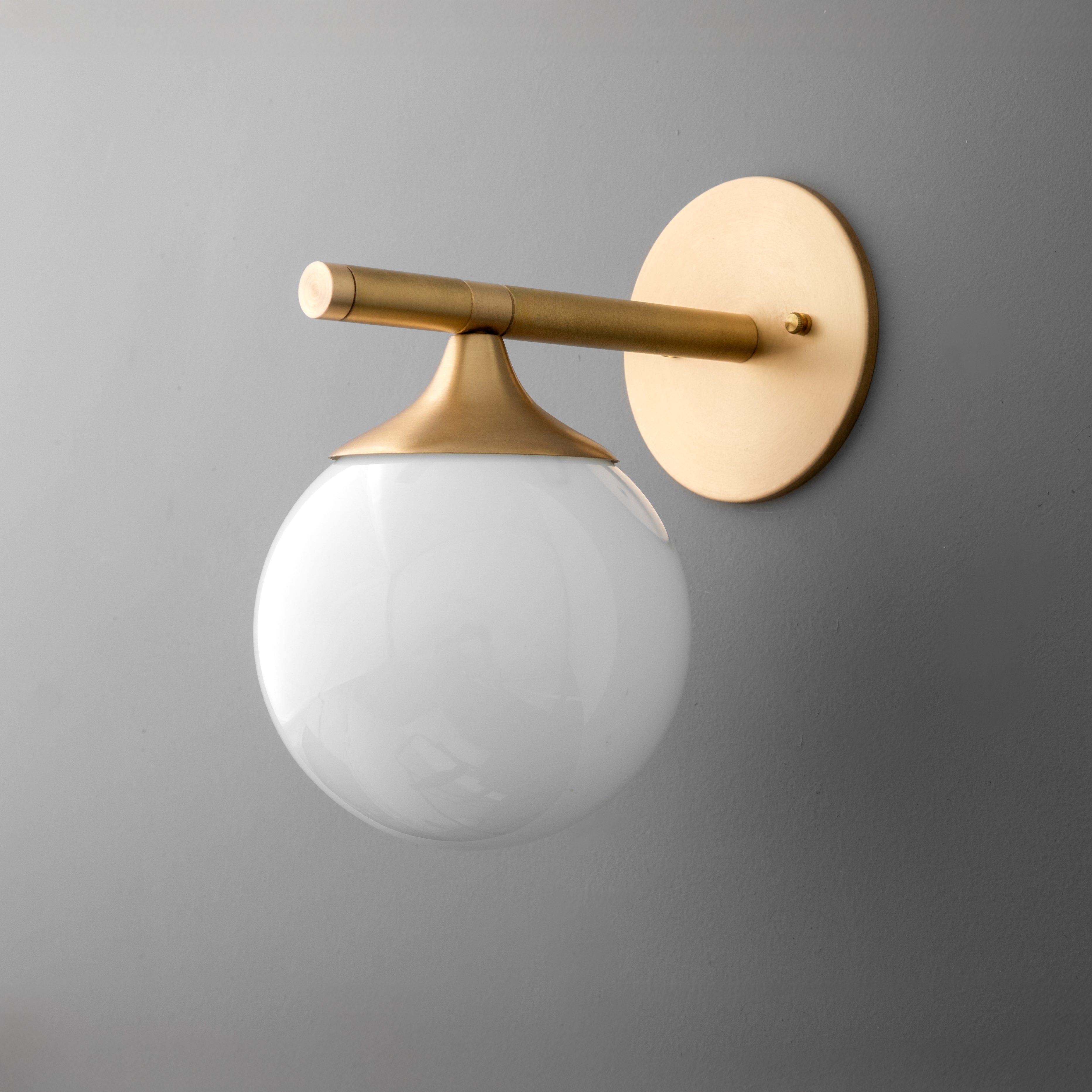 Glorica Glass Wall Sconce - Frosted Globe Light