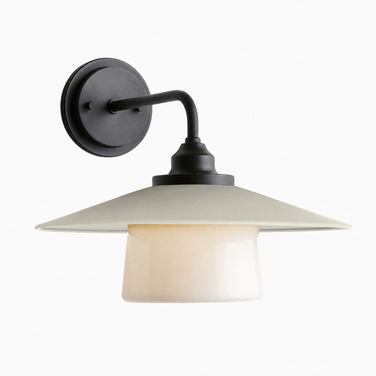 Cordax Utility-Inspired Wall Sconce - Metal and Glass for Indoor Outdoor Decor