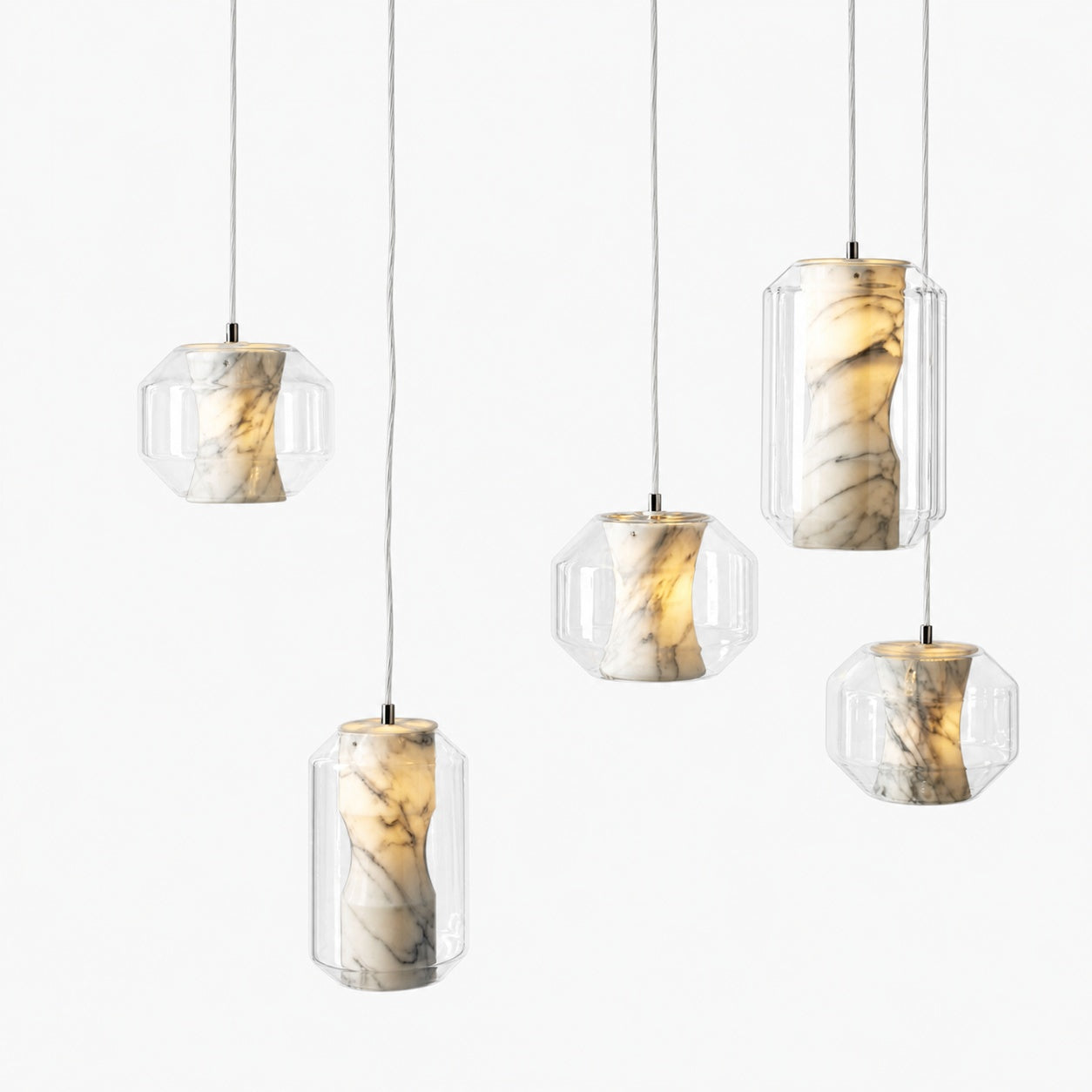 Glass Alabaster Pendant Lamp