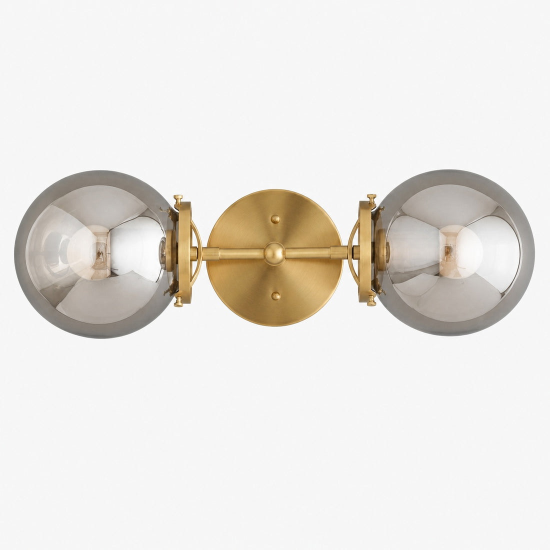 Lumio Globe Double Globe Vanity Wall Light - Rustic Farmhouse Bathroom Wall Fixture