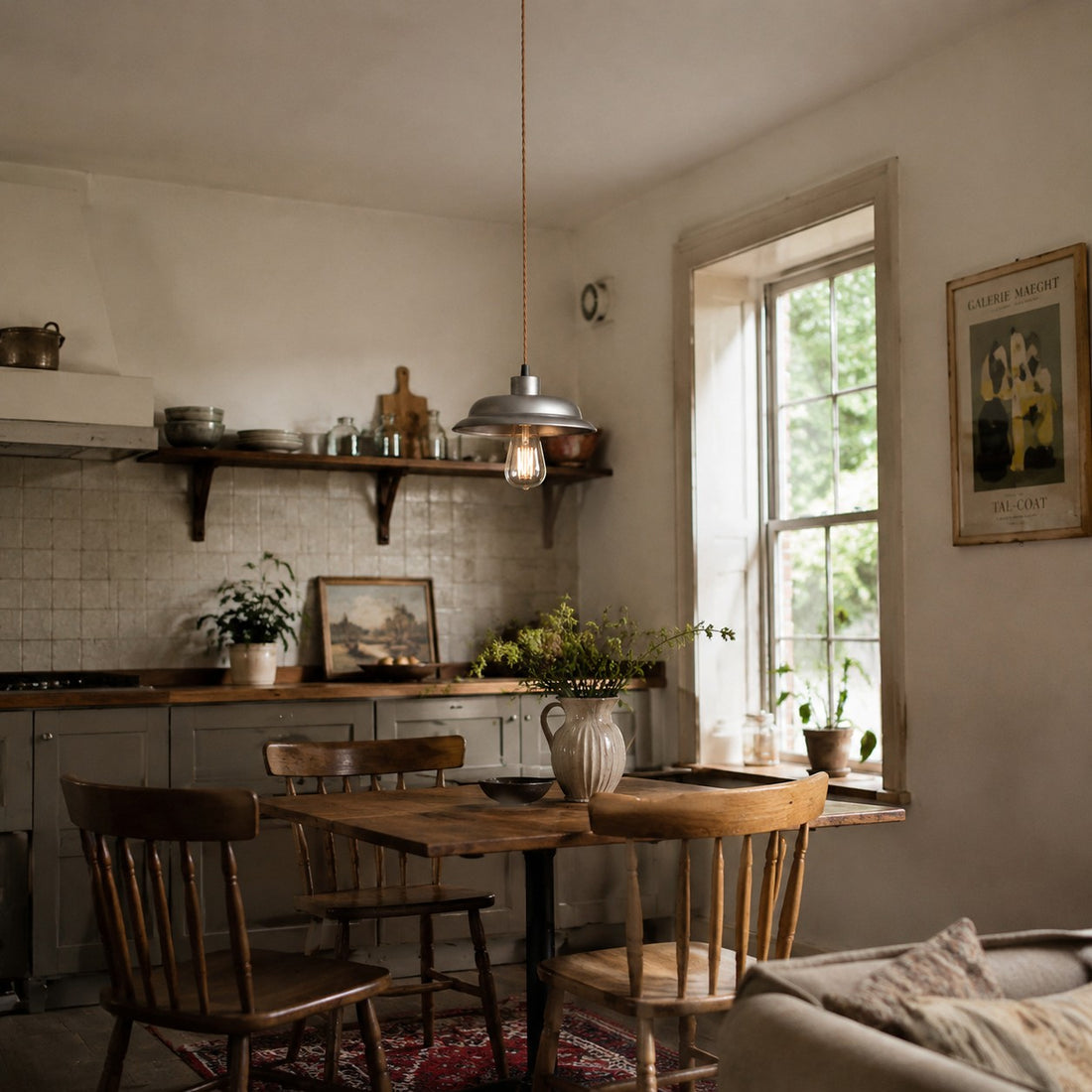 Warm interior pendant scene