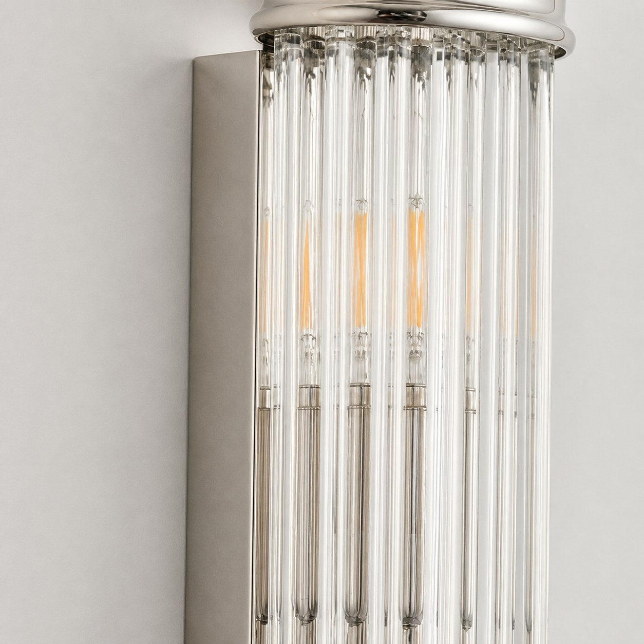 Bravira Ribbed Cylindrical Glass Wall Sconce - Modern Nordic Wall Light for Hallway and Living Space U03
