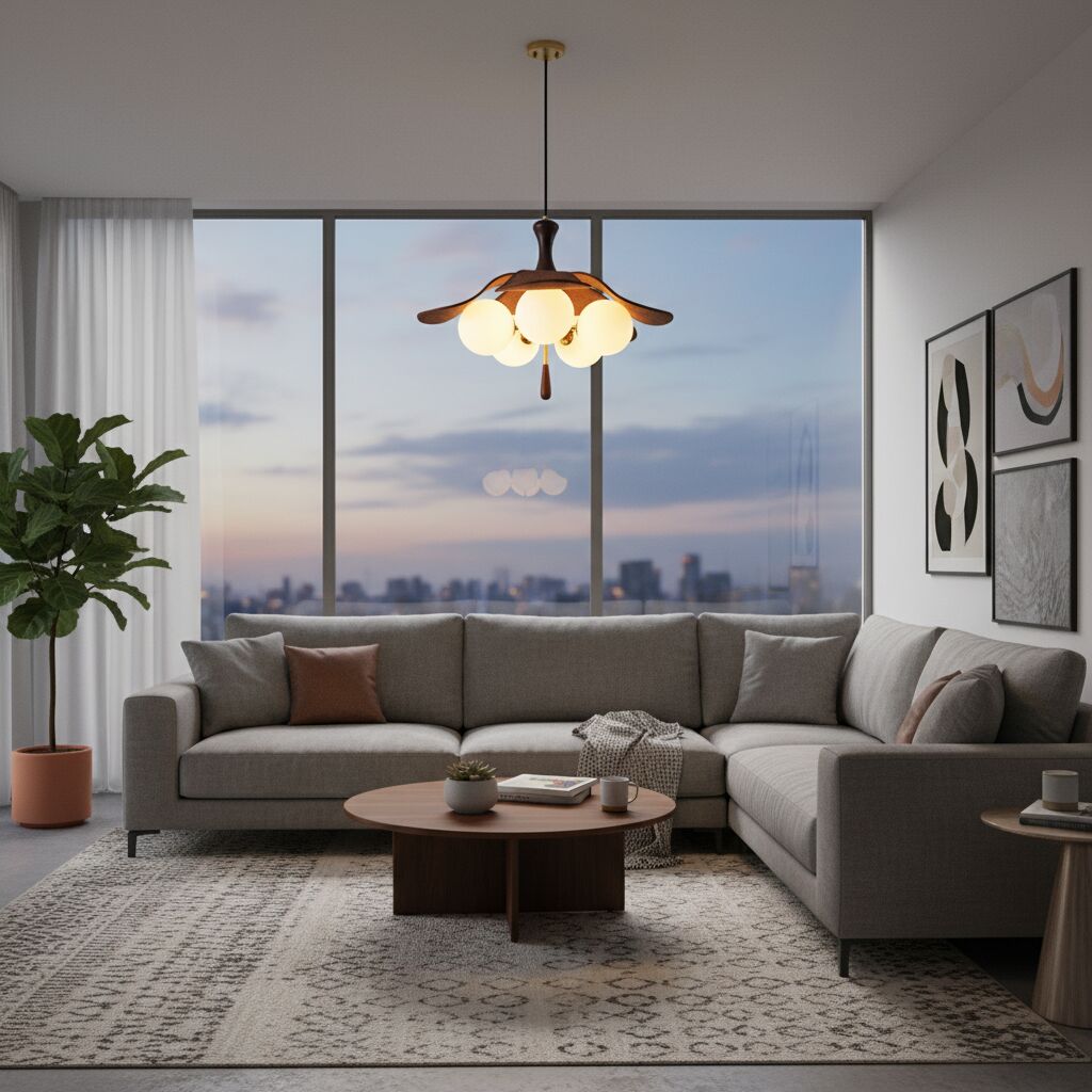 Orrise Series Sculptural Globe Cluster Pendant Lamp - Metal and Glass Pendant Light