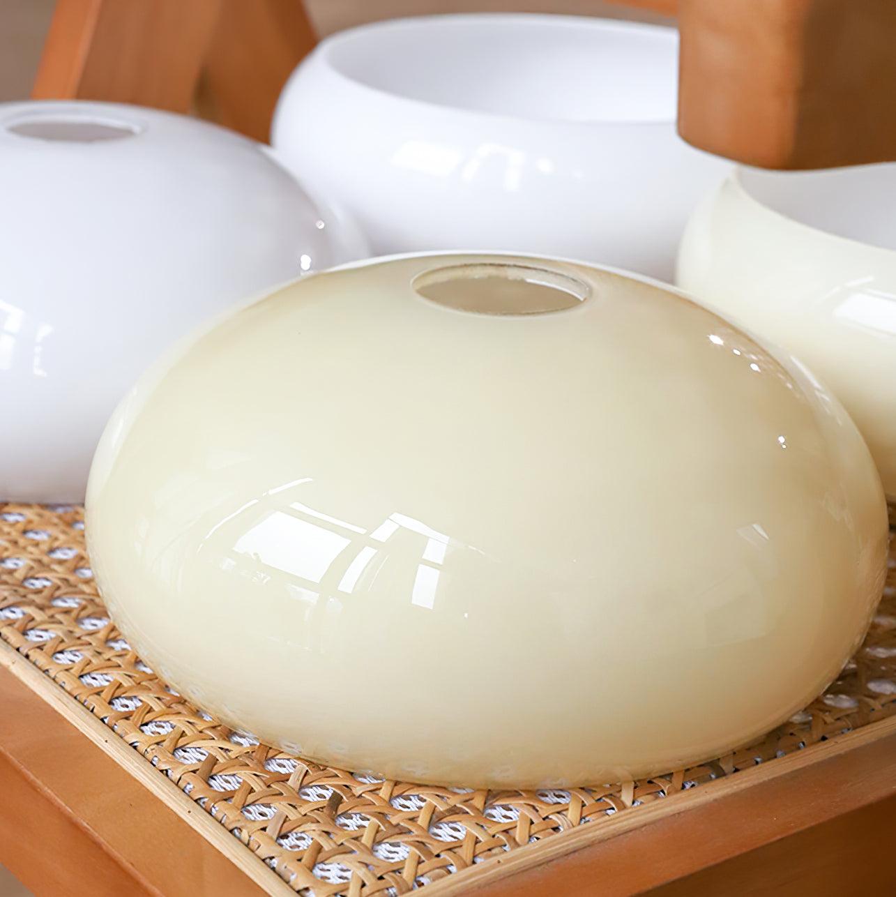 Bauhaus Wind Cream Glass Shade Metal Curved Pole Wall Sconce