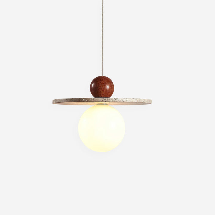 Retro Decor Cave Stone Disc Pendant Light