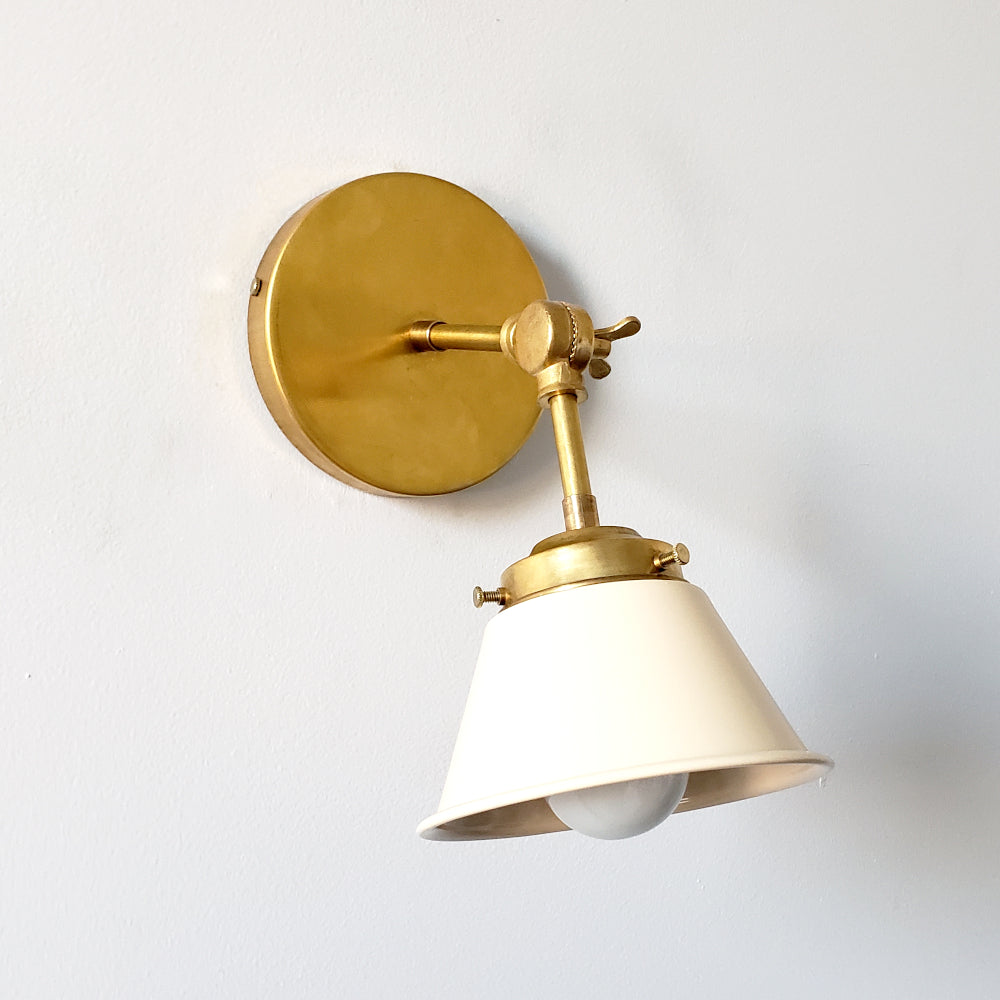 Modern Cone With Elegant Swivel Mechanism Brass Wall Lamp