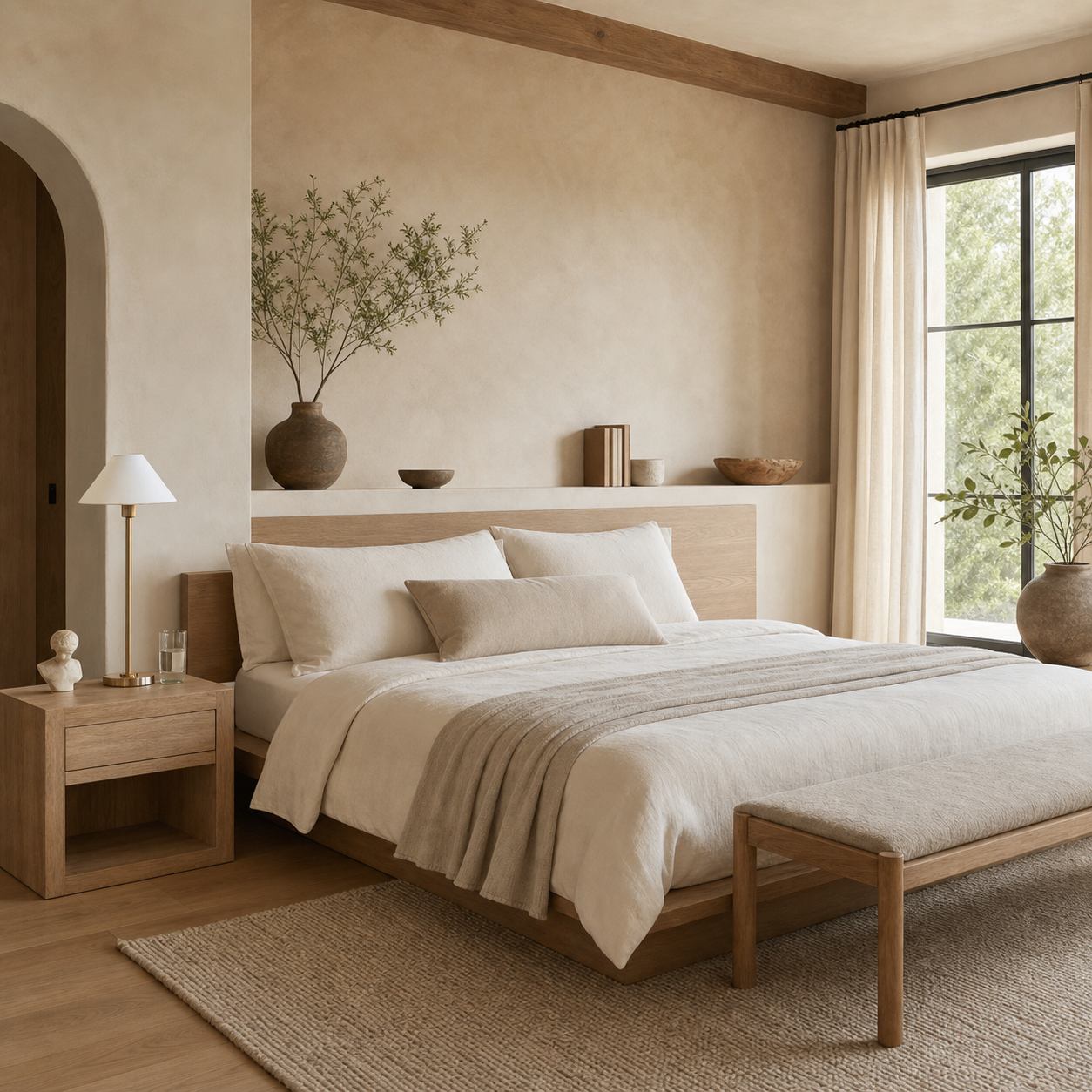 Diora Table & Floor Lamps - Linen Shade Modern Linear Style Sophisticated Accent