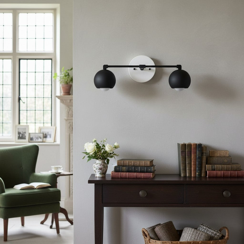 Metio Dome Decorative Vanity Light - Classic Orb Shade Bathroom Wall Lamp