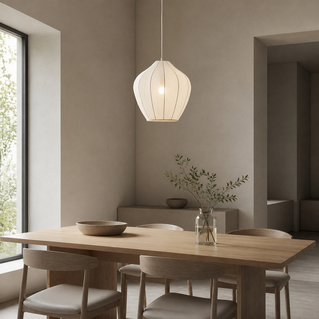 Lumifil Modern Mesh Pendant Light - Hanging Fabric Lghts are Suitable for Dining Rooms or Kitchen Islands