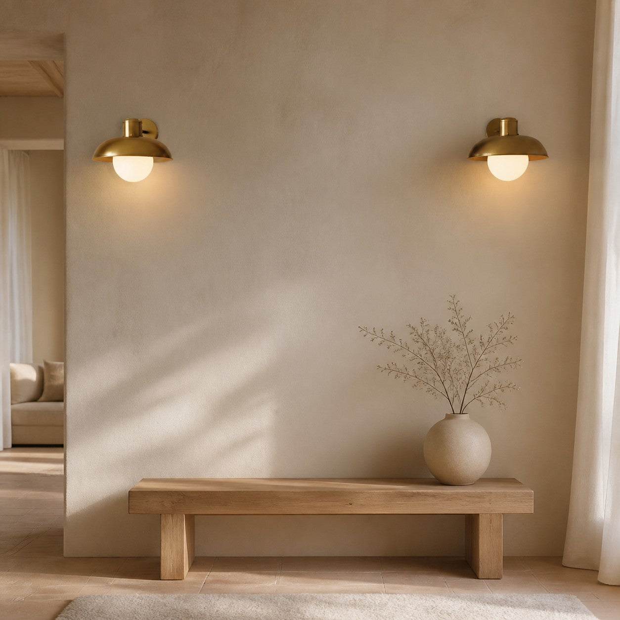 Cordax Industrial Modern Wall Lamp – Soft Opal Glass Glow for Hallway or Bedroom