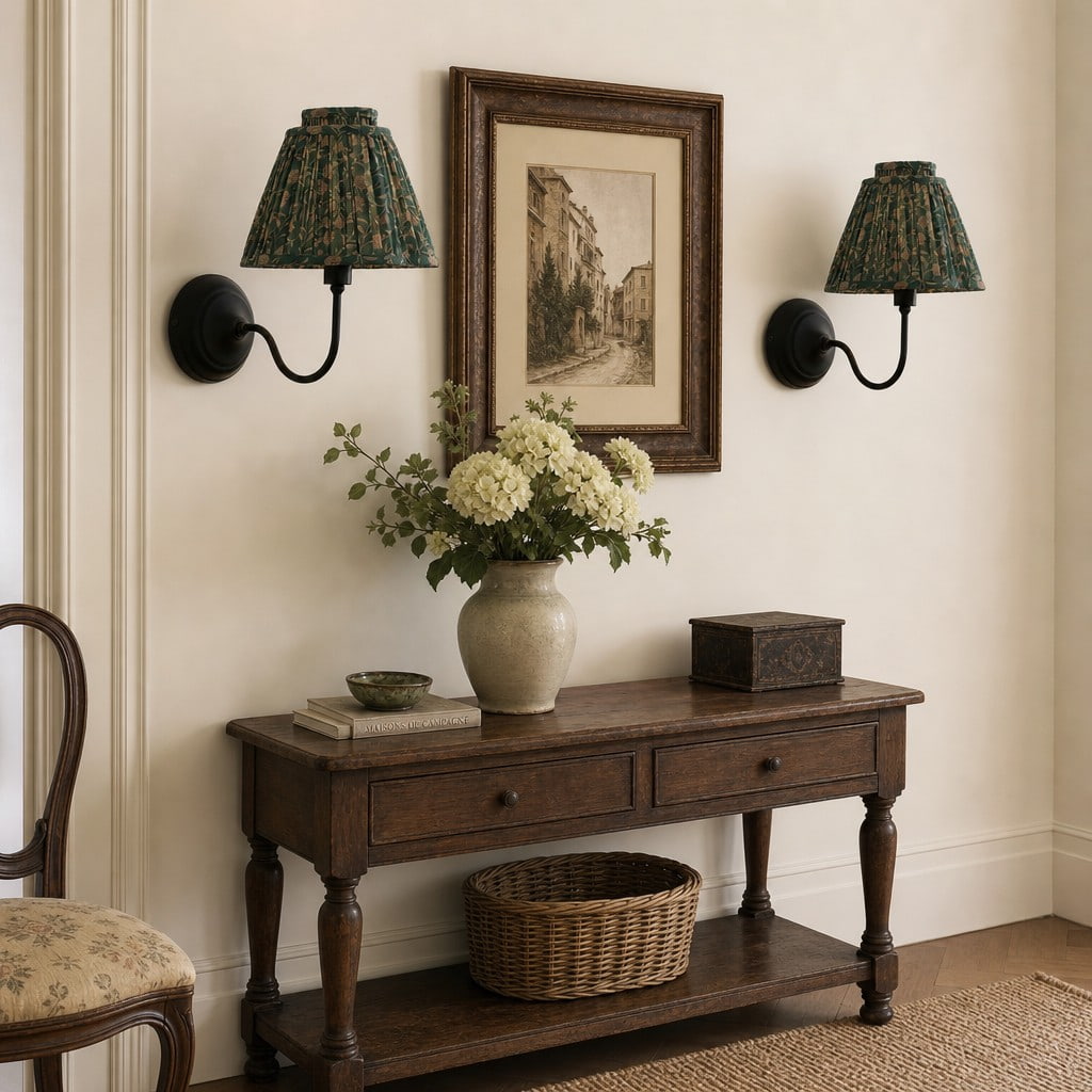 Solmire Contemporary Fabric Wall Sconce Fabric Metal Wall Light for Bedroom and Hallway Study Room