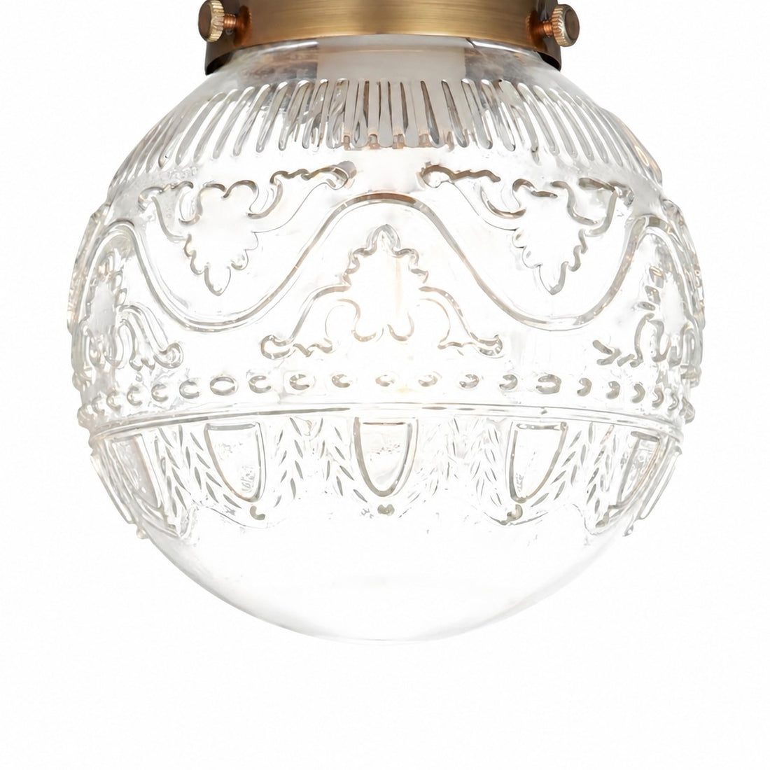 Naveliro Sphere Glass Flush Mount Ceiling Light - Timeless Design for Living Room and Kitchen