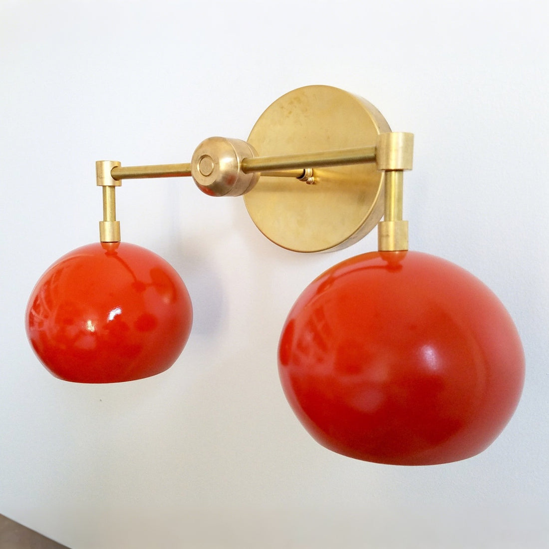 Orange Peel Loa Wall Sconce - Double Bubble Vanity Bath Wall Light