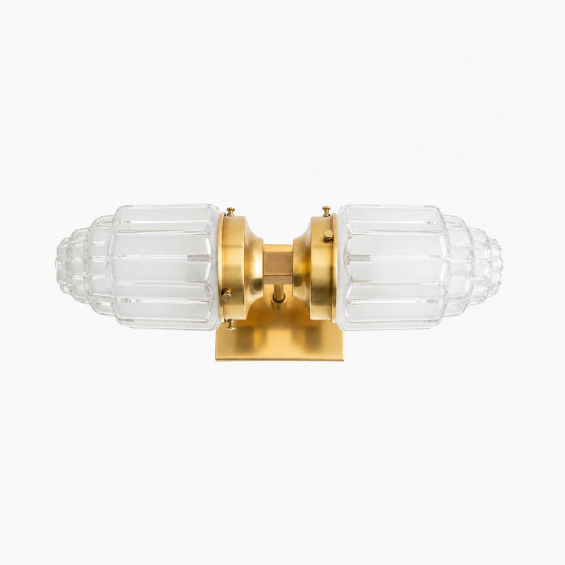 Tierlux Glass Art Deco Wall Sconce - Glass Frosted Globes with Skyscraper Globe