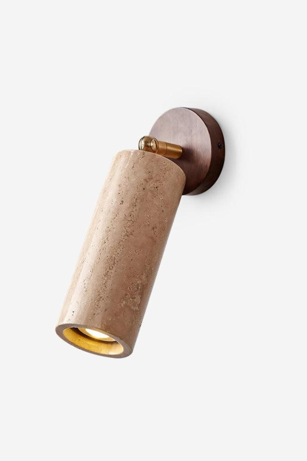 Mireille Modern Cylindrical Travertine Pivot Wall Light