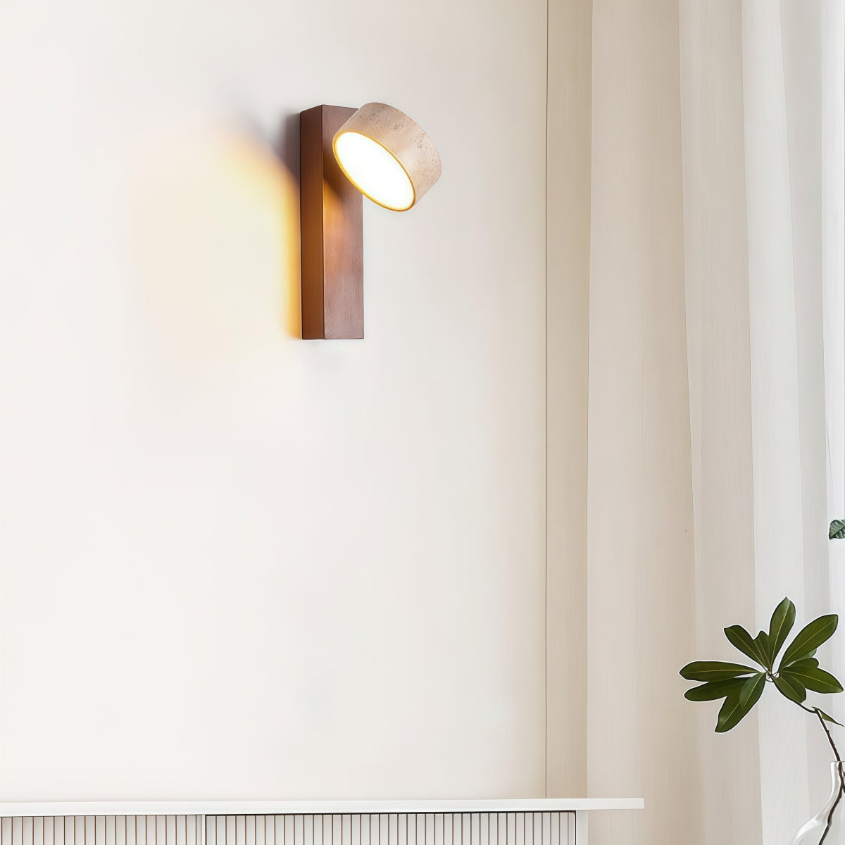 Nordic Travertine Rotatable Wall Lamp