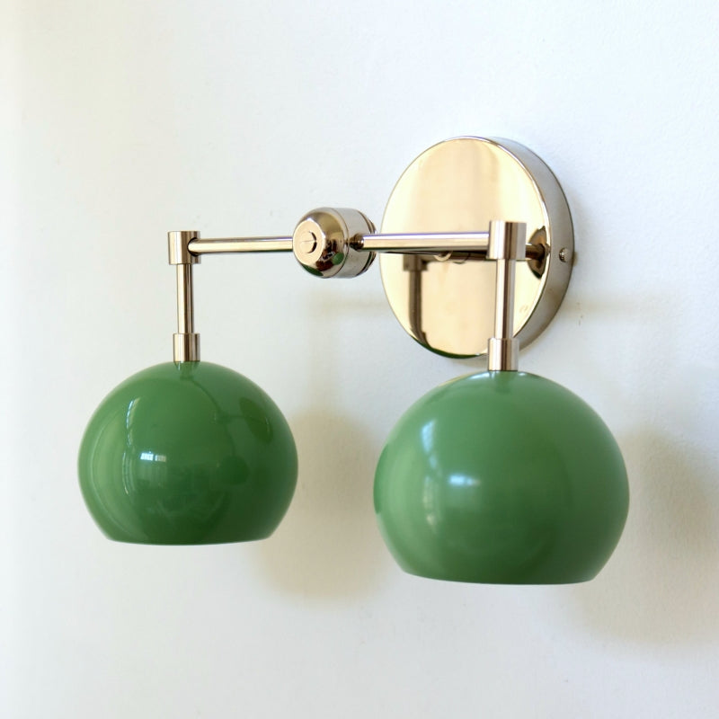 Spring Green Shades Sconce - Double Bubble Pop Vanity Wall Light