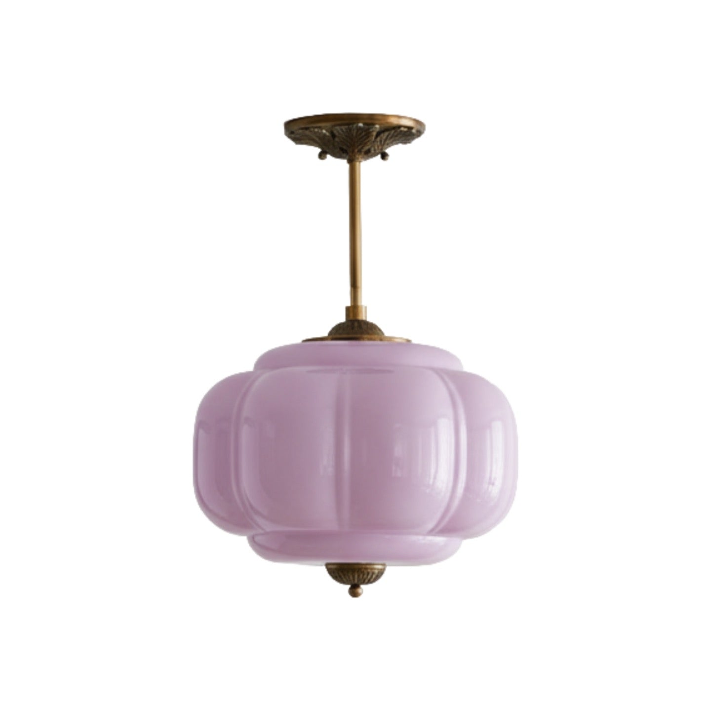 Antique Brass Green Glass Eloise Pendant Light